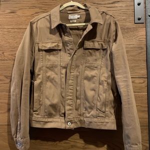 Topman Tan Denim Jacket - Size Large